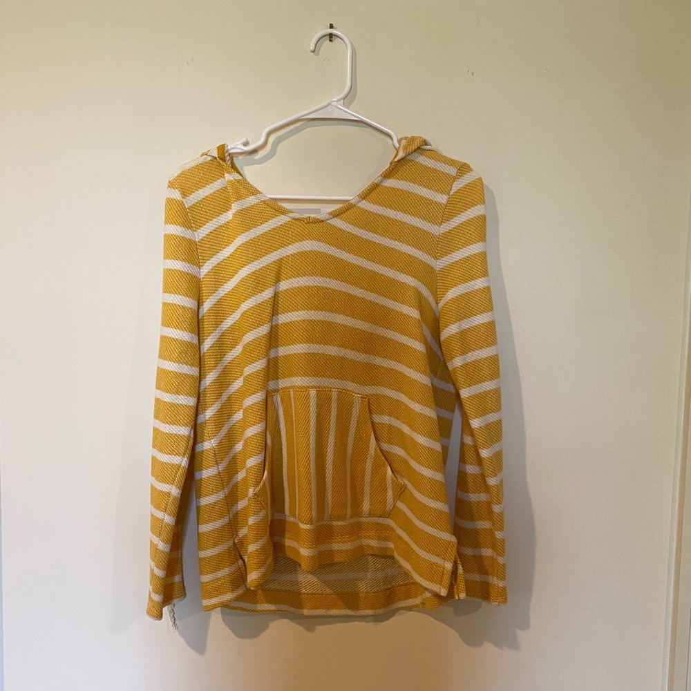 yellow old navy hooded sweater